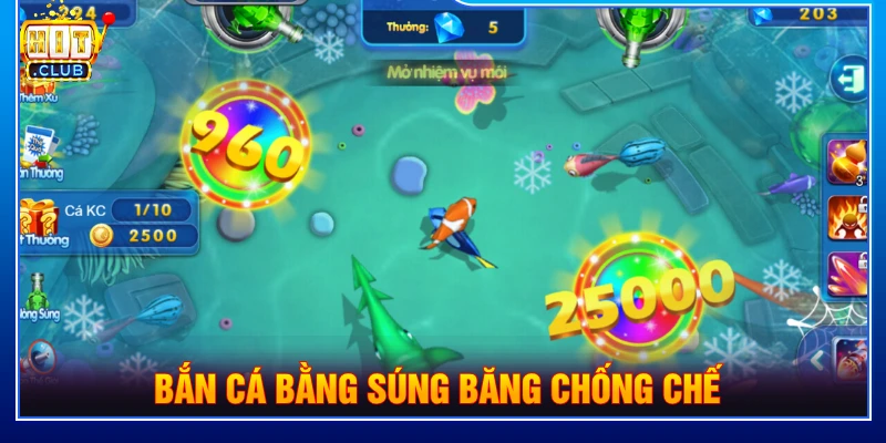 Bắn cá bằng súng băng chống chế 