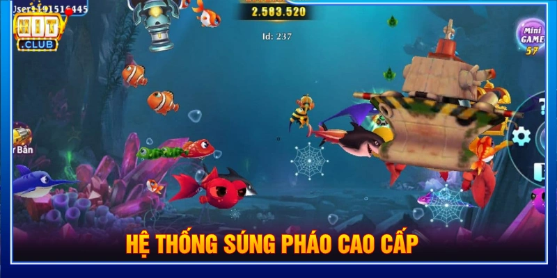 Hệ thống súng bắn cao cấp trong game Đại Hải Trình 